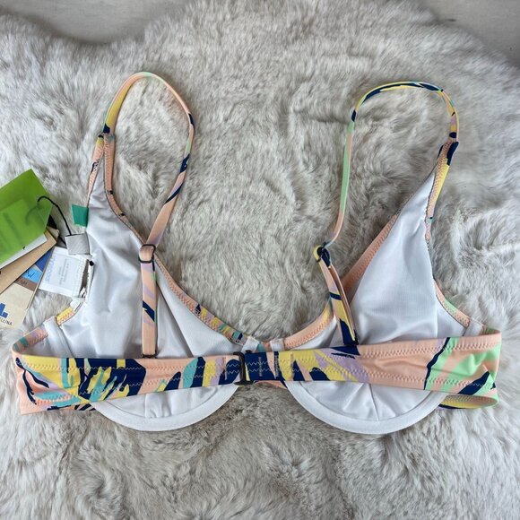 NWT Quiksilver Top Bikini Underwire Top Coral Pink Wild Times Sz Large - Picture 3 of 4